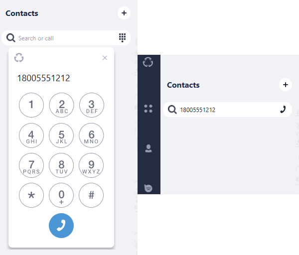 Placing Calls (Ringotel) — screenshot