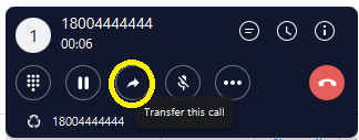Transfer & Park (Ringotel Desktop) — screenshot