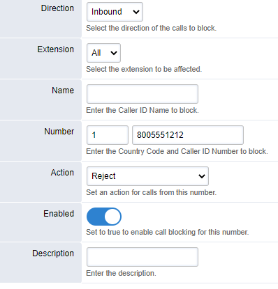 Call Routing & Block Calls — screenshot