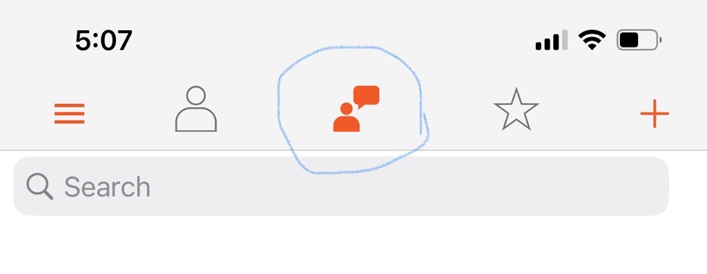Coworker Speed Dial (Bria Mobile) — screenshot