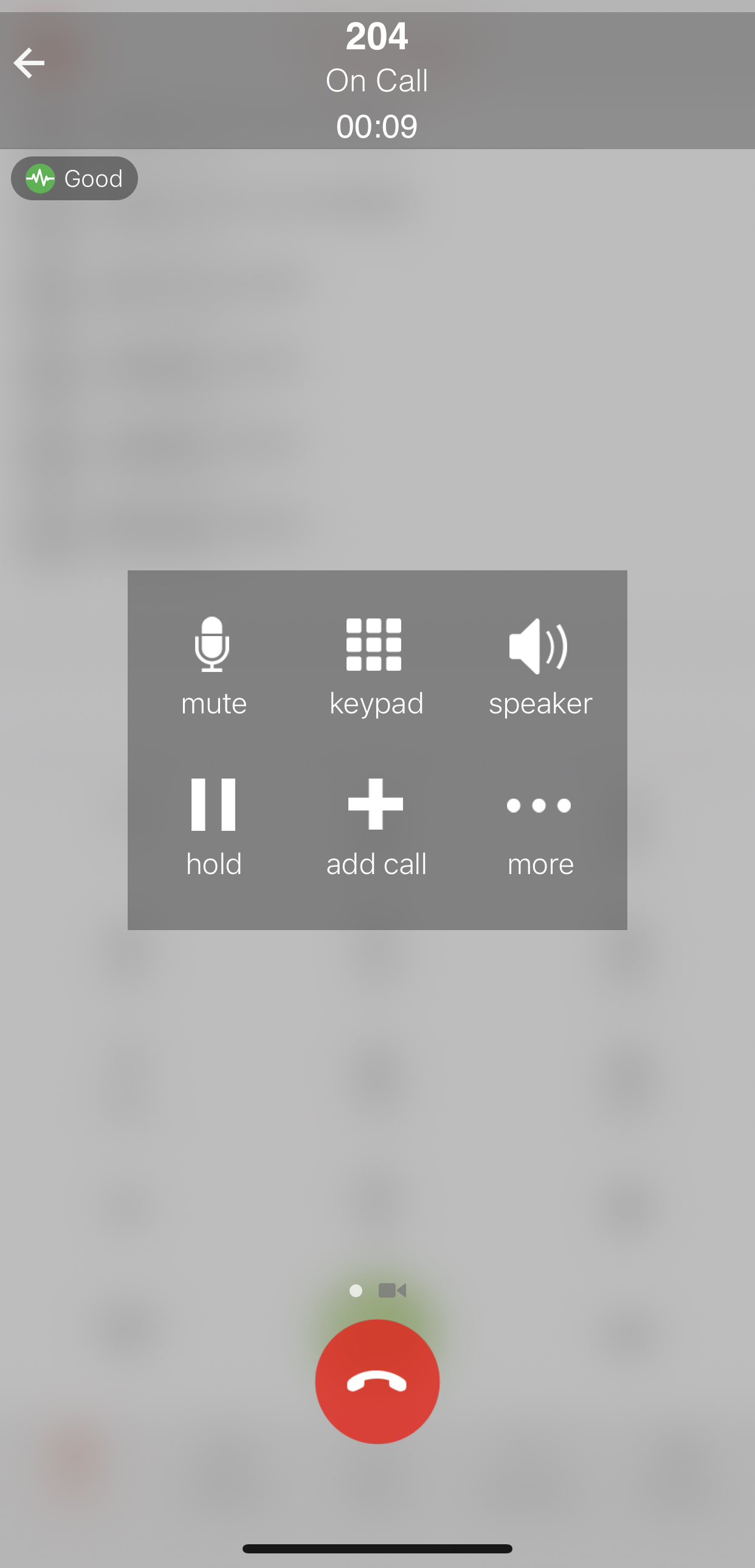 Conference Calling (Bria Mobile) — screenshot