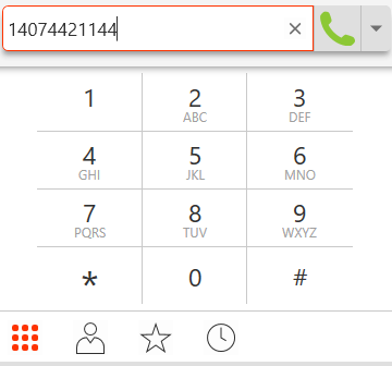 Placing Calls (Bria Desktop) — screenshot