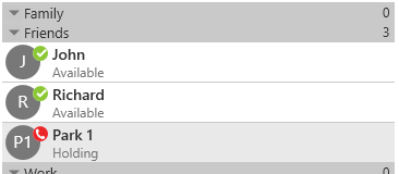 Parking & Retrieving Parked Calls (Bria Desktop) — screenshot