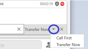 Transferring Calls (Bria Desktop) — screenshot