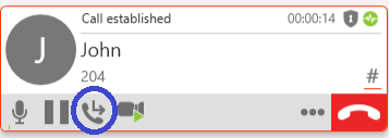 Transferring Calls (Bria Desktop) — screenshot