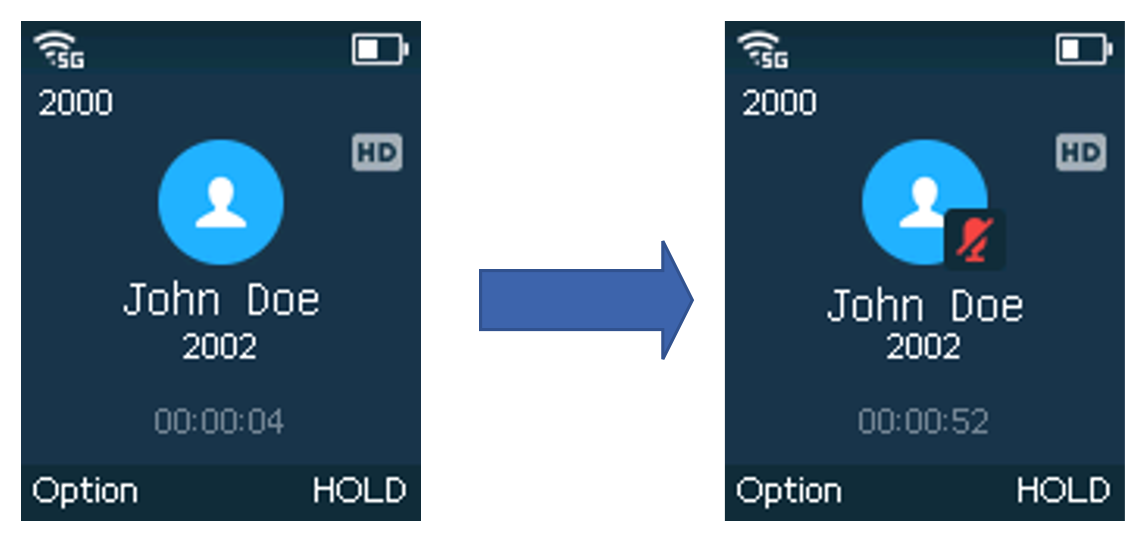 Microphone mute during a call
