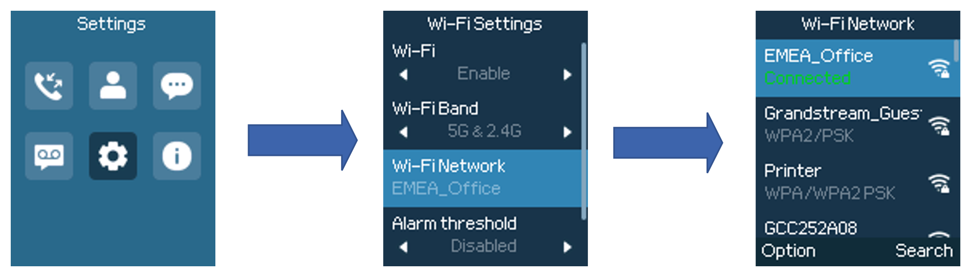 Selecting a Wi-Fi network
